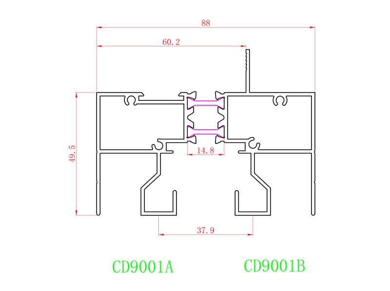 青河系统门窗型材